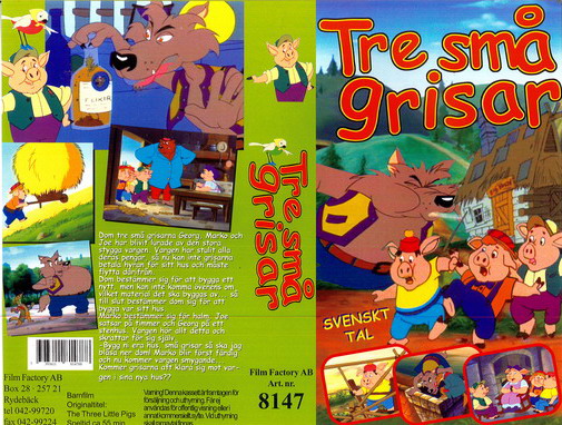 TRE SMÅ GRISAR (vhs)